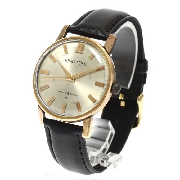 SEIKO King Seiko J14102E First model gold Dial Hand Winding Men's Watch - Picture 1 of 13
